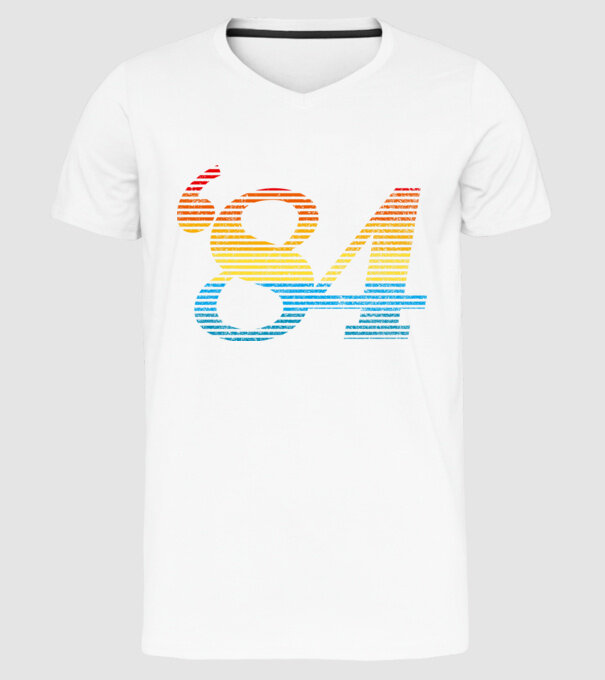 Retro Birthday 1984 model alb pe tricou