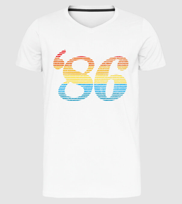 Retro Birthday 1986 model alb pe tricou