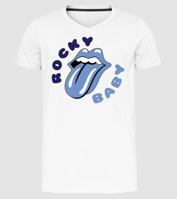 Rocky Baby model alb pe tricou