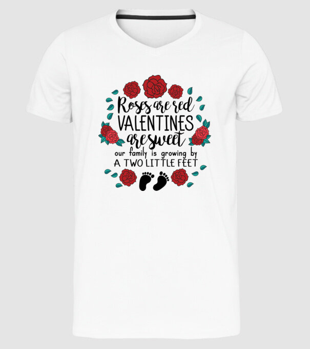 Roses are red model alb pe tricou