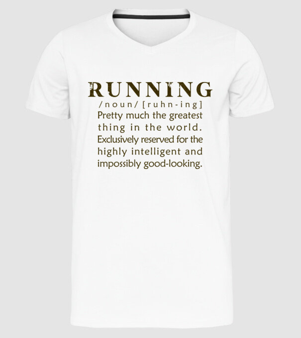 Running definition model alb pe tricou