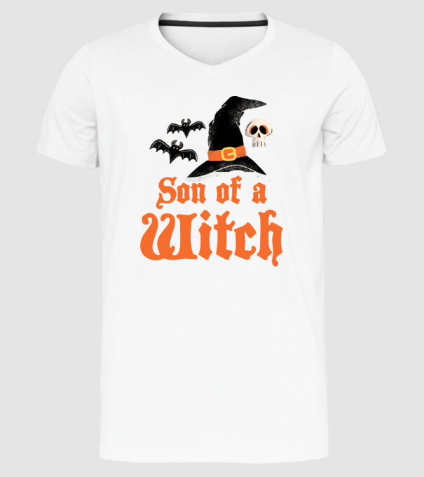 Son of a witch model alb pe tricou