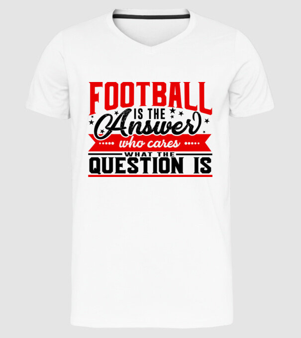 Sport is the answer FOTBALIST model alb pe tricou
