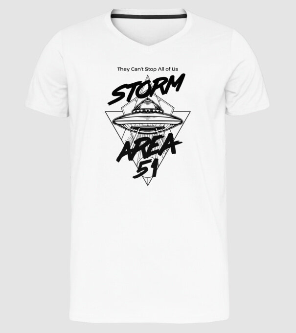 storm area ufo black model alb pe tricou