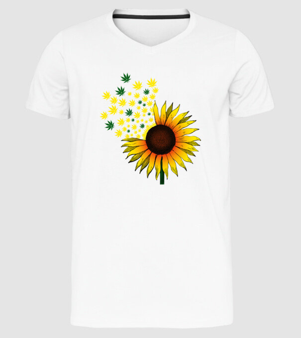 Sunflower Weed model alb pe tricou