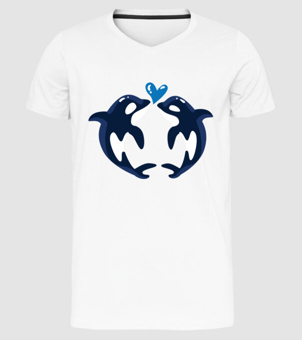 BALENE ÎNDRĂGOSTITE model alb pe tricou