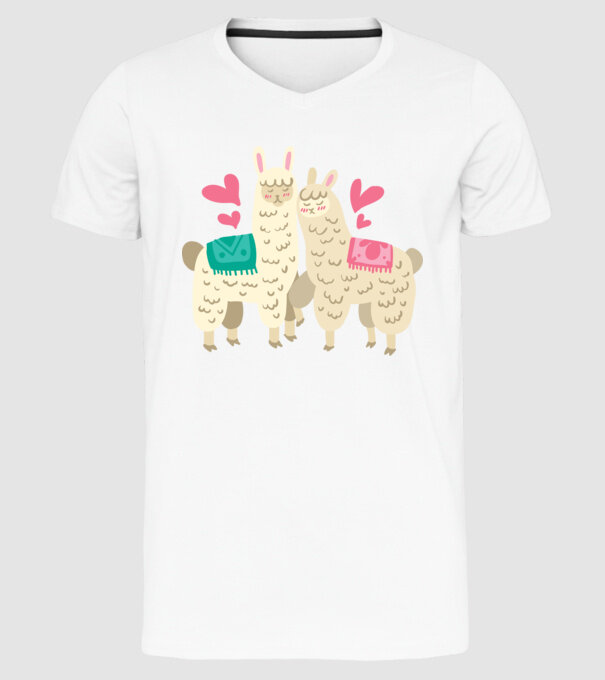 LAME ÎNDRĂGOSTITE model alb pe tricou