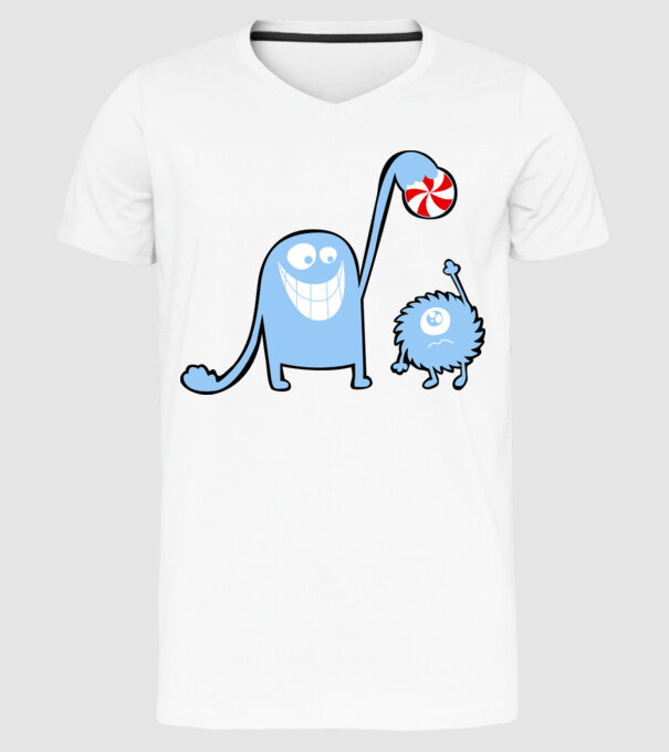 Szornyelde - Bomboană model alb pe tricou