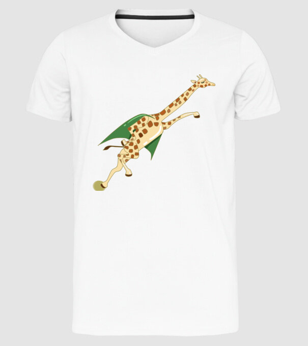 Girafă Super model alb pe tricou