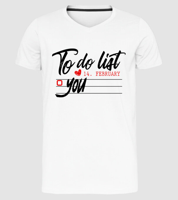 To do list model alb pe tricou