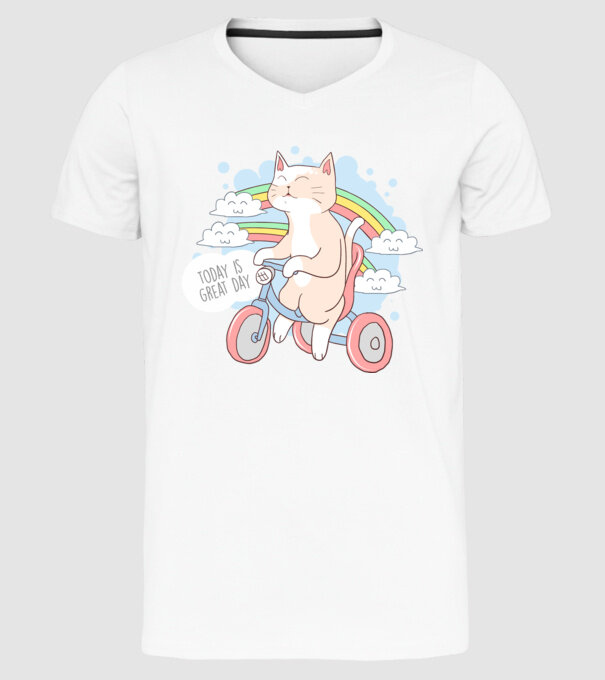Today is a great day model alb pe tricou