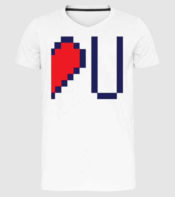Love You 2nd part model alb pe tricou