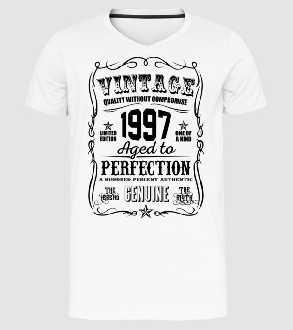 Vintage Perfection - 1997 model alb pe tricou