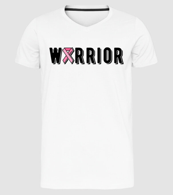Warrior model alb pe tricou