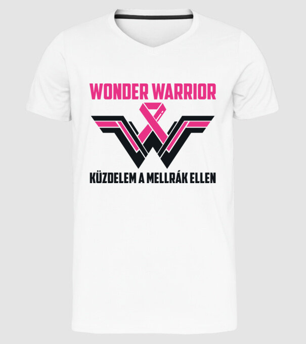 WONDER WARRIOR model alb pe tricou