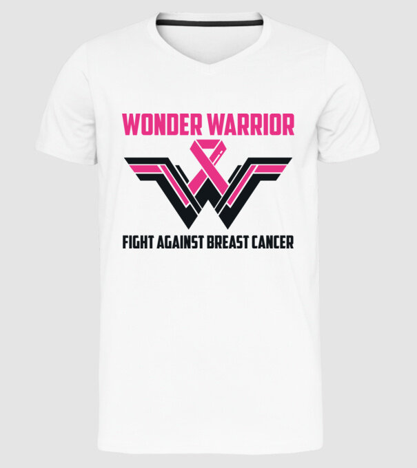 WONDER WARRIOR model alb pe tricou