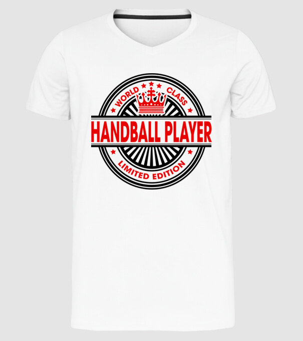 World class HANDBALIST model alb pe tricou