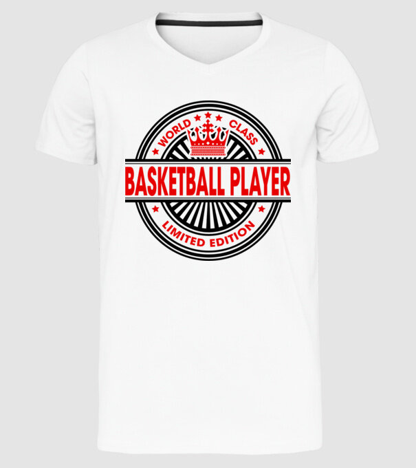 World class BACHETBALIST model alb pe tricou