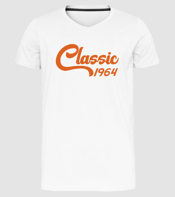 1964 Classic model alb pe tricou