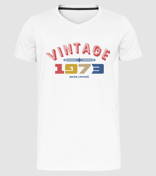 1973 Ediție limitată model alb pe tricou