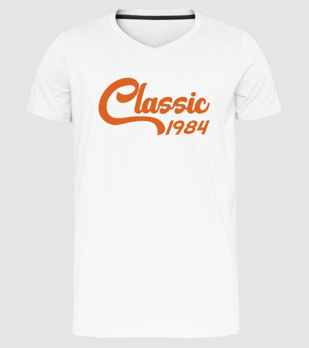 1984 Classic model alb pe tricou