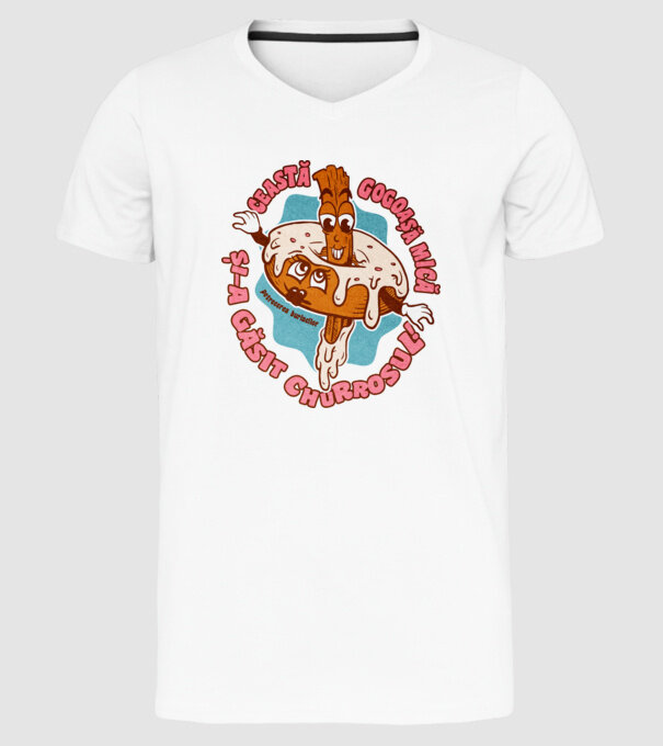 această gogoașă mică și-a găsit churrosul model alb pe tricou