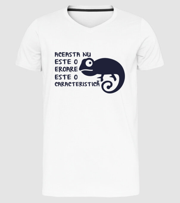 Aceasta nu este o eroare, este o caracteristică model alb pe tricou