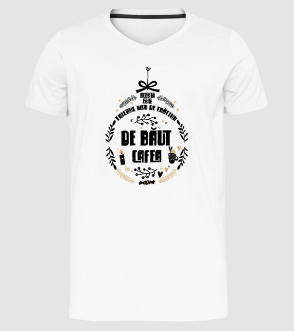 acesta este tricoul meu de Crăciun_de băut cafea model alb pe tricou