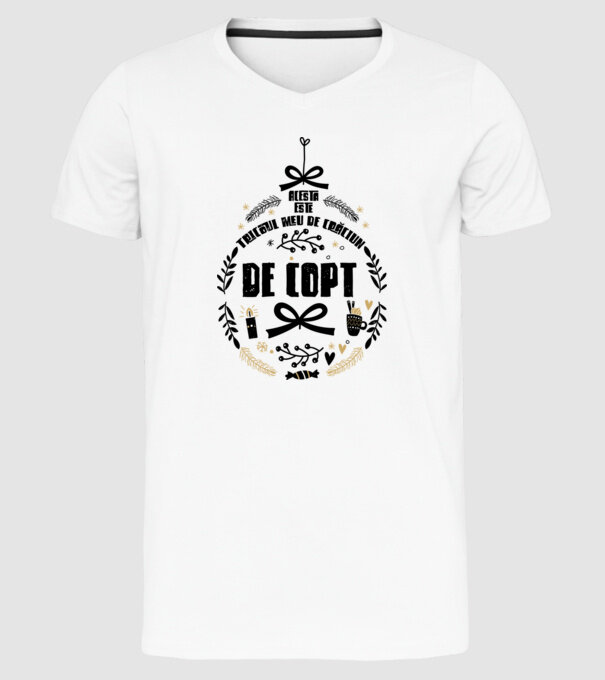 acesta este tricoul meu de Crăciun_de copt model alb pe tricou