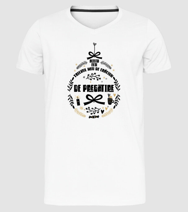 acesta este tricoul meu de Crăciun_de pregătire model alb pe tricou