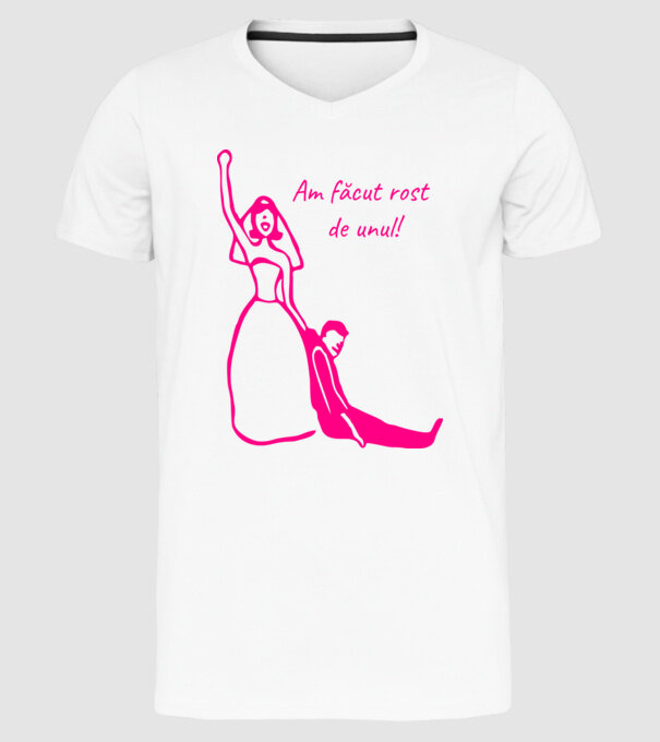 Am făcut rost de unul model alb pe tricou