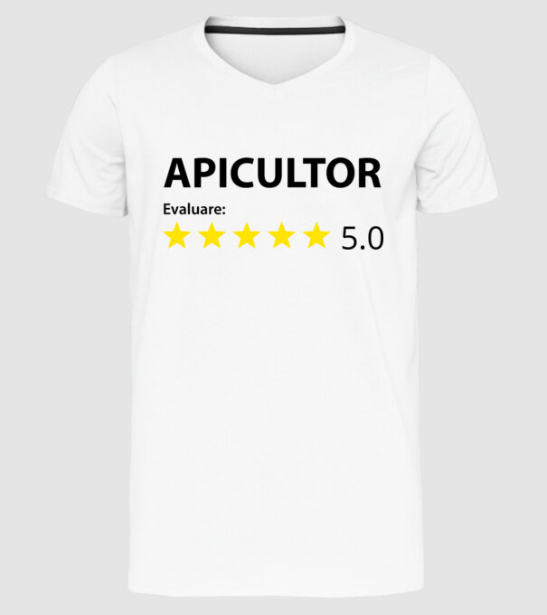 Evaluare :APICULTOR model alb pe tricou