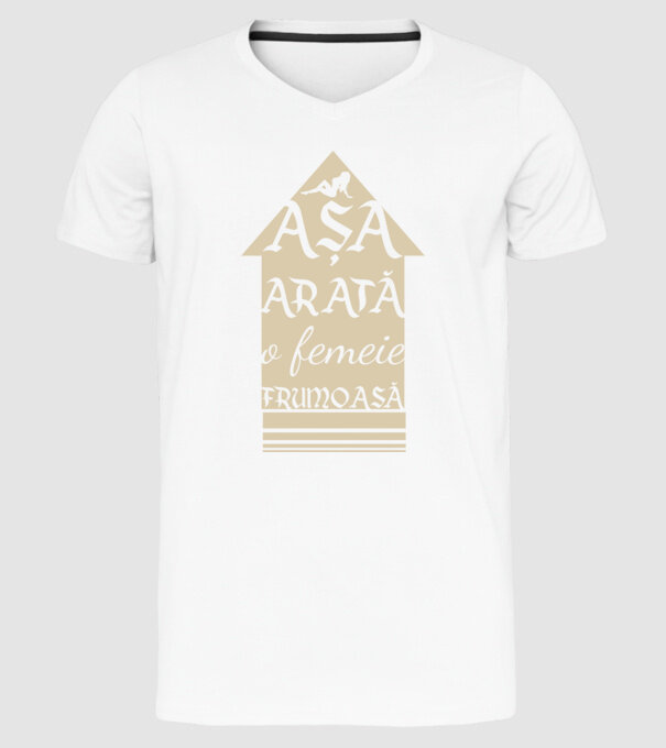 așa arată o femeie frumoasă model alb pe tricou