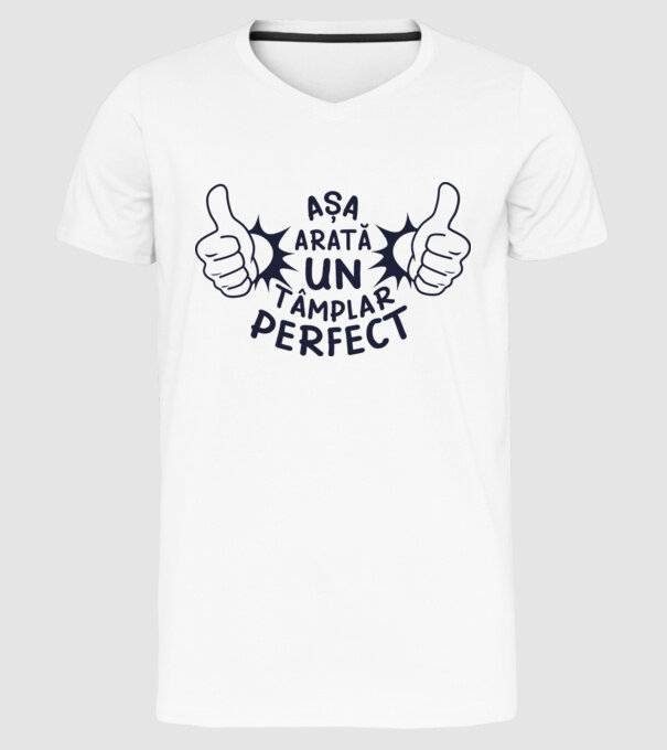 Așa arată un tâmplar perfect model alb pe tricou