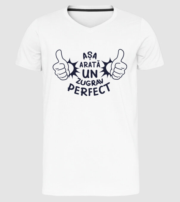 Așa arată un zugrav perfect model alb pe tricou