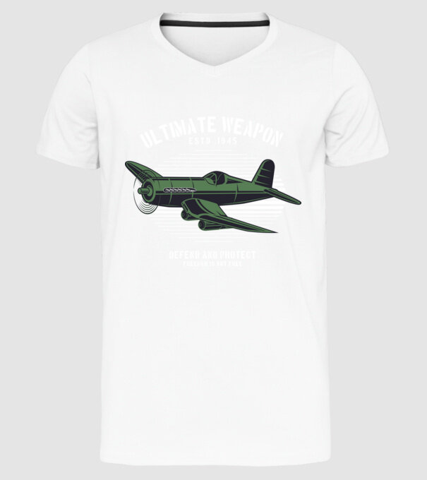 Avioane model alb pe tricou
