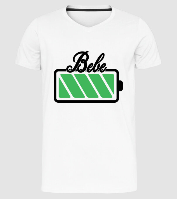 Bebe încărcat model alb pe tricou