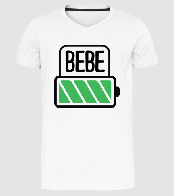 Bebe încărcat model alb pe tricou