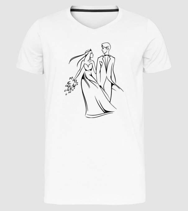 BR01 - mireasă model alb pe tricou