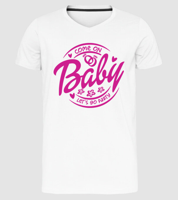 Bride Barbies Baby lets go party model alb pe tricou