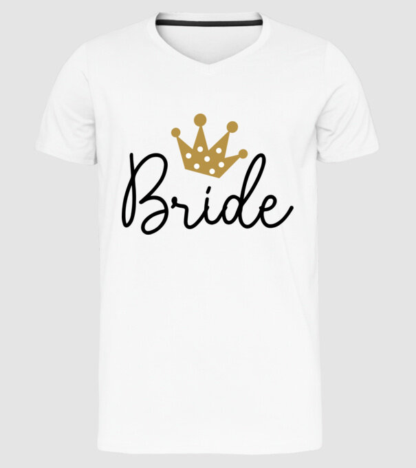 Bride princess model alb pe tricou
