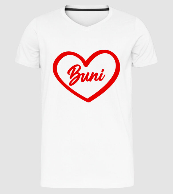 Buni model alb pe tricou