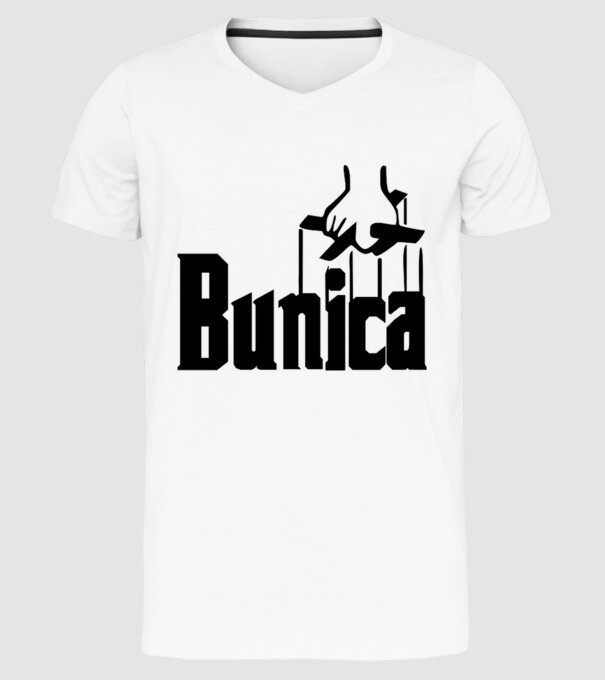 Bunica model alb pe tricou