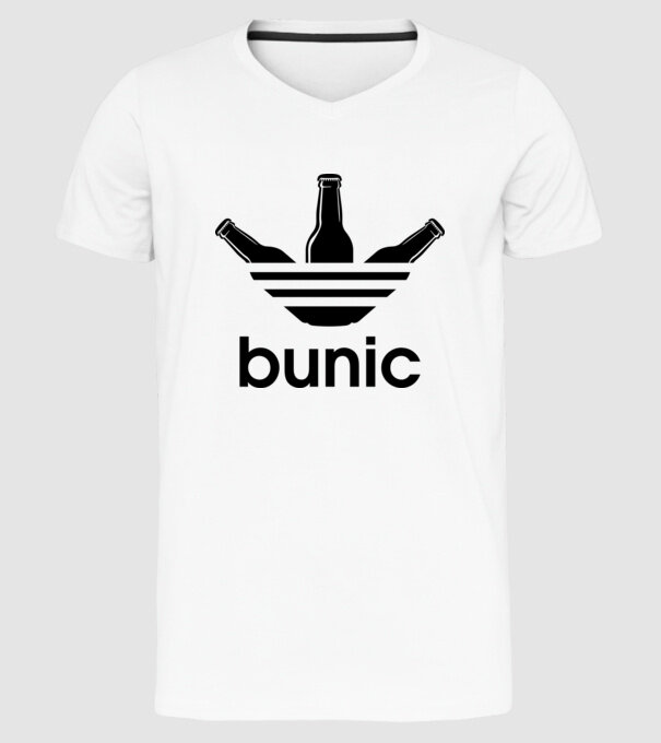 Bunicdidas model alb pe tricou