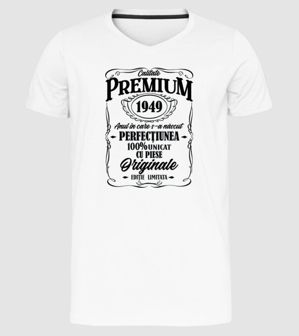 calitate premium -1949 - anul în care s-a născut - perfecțiunea - 100% unicat, cu piese originale, ediție limitată model alb pe tricou