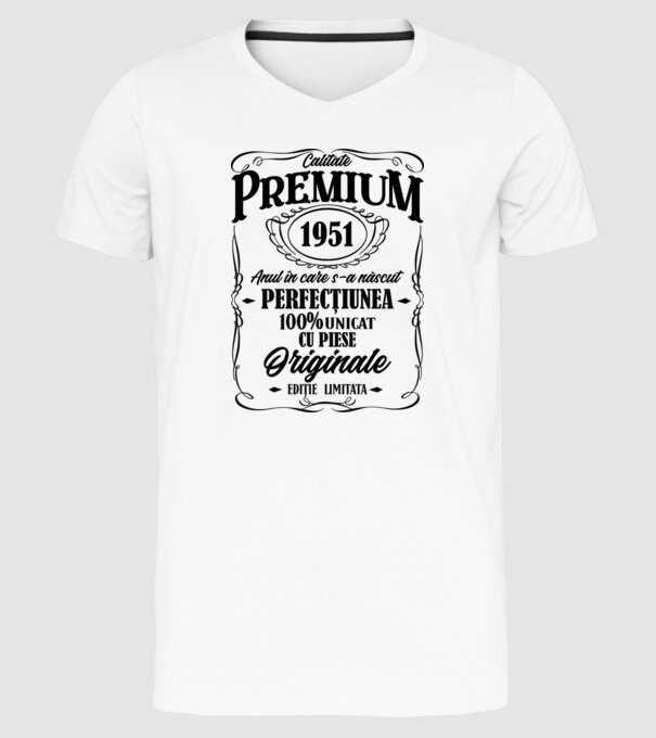 calitate premium -1951 - anul în care s-a născut - perfecțiunea - 100% unicat, cu piese originale, ediție limitată model alb pe tricou