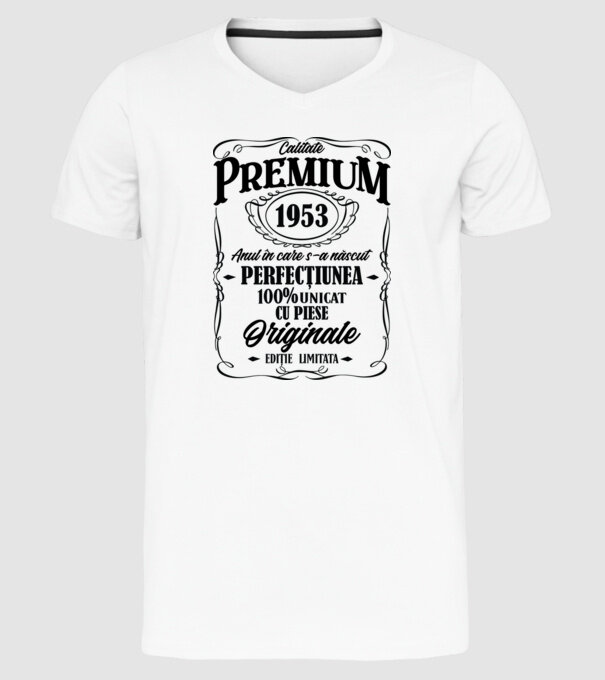 calitate premium -1953 - anul în care s-a născut - perfecțiunea - 100% unicat, cu piese originale, ediție limitată model alb pe tricou