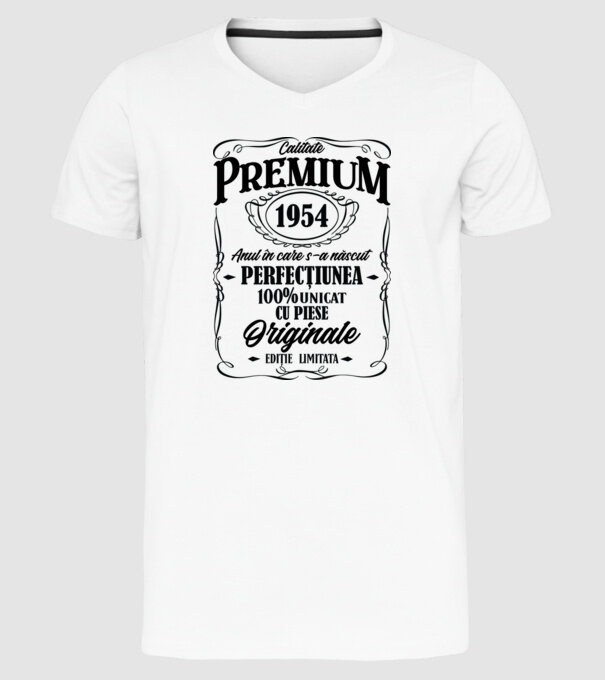 calitate premium -1954 - anul în care s-a născut - perfecțiunea - 100% unicat, cu piese originale, ediție limitată model alb pe tricou