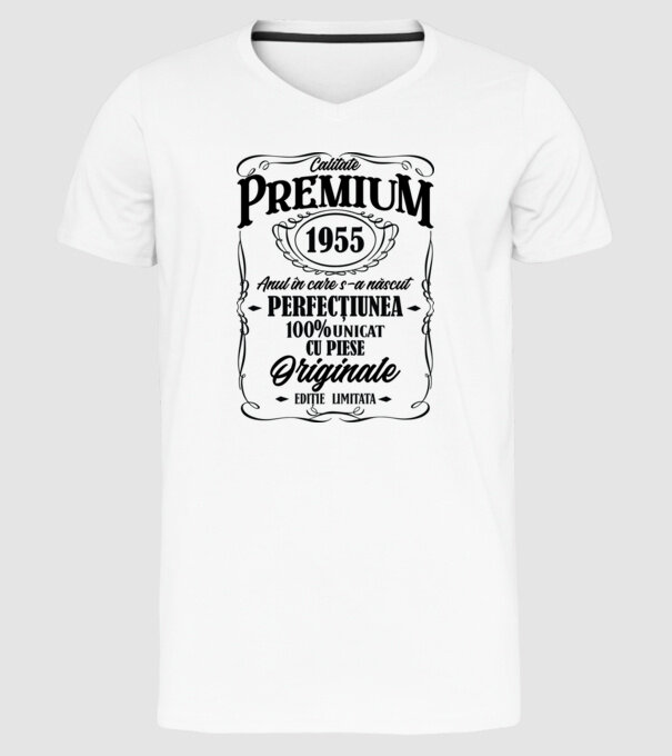 calitate premium -1955 - anul în care s-a născut - perfecțiunea - 100% unicat, cu piese originale, ediție limitată model alb pe tricou