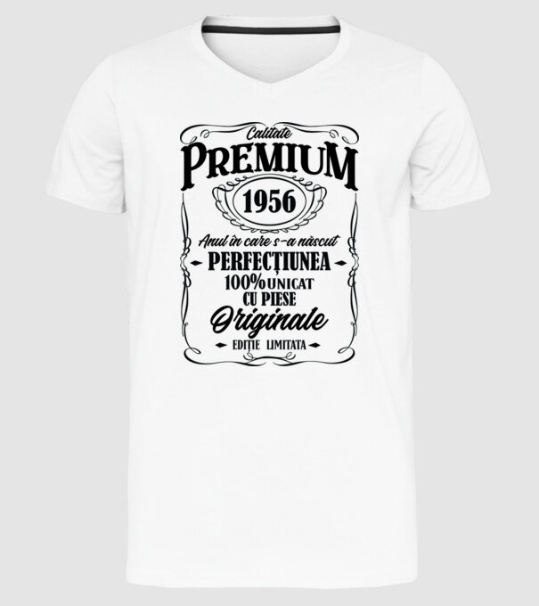 calitate premium -1956 - anul în care s-a născut - perfecțiunea - 100% unicat, cu piese originale, ediție limitată model alb pe tricou